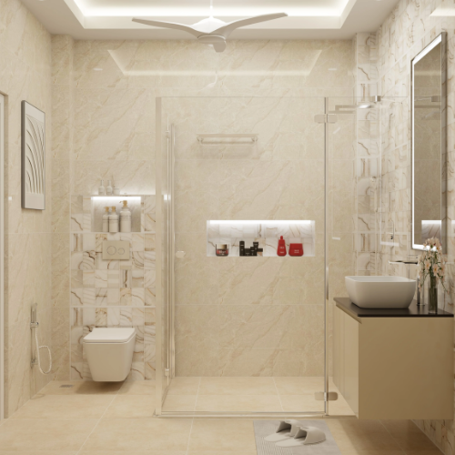 Shine Ease floral simple bathroom design