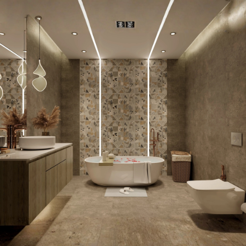 Access Glow artistic bathroom design with bathtub