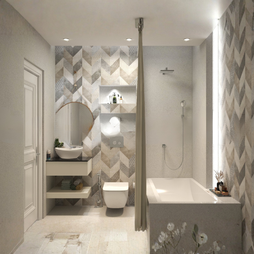 Lively Luster modern simple bathroom design