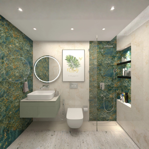 Zellige Noir moroccan regular bathroom design