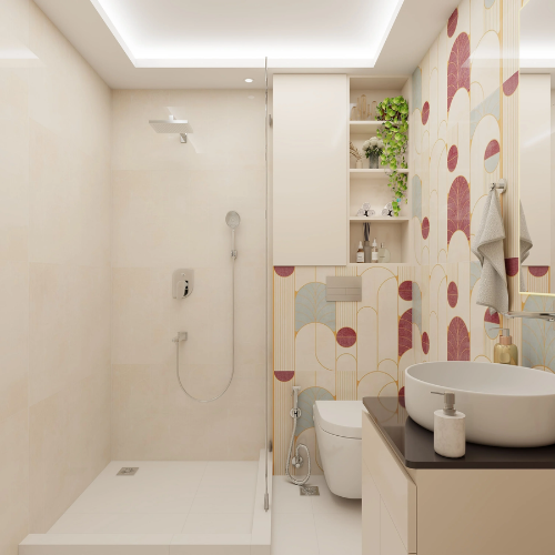 Space saving bathroom design placeholder one