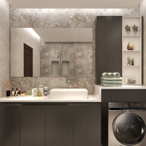 Space saving bathroom design placeholder two