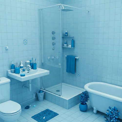 Space saving bathroom design placeholder three