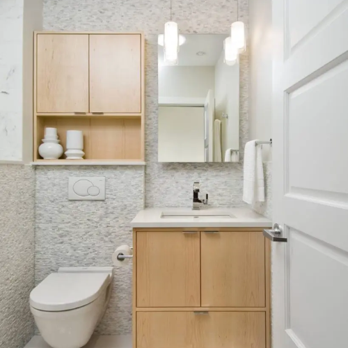 Luminous Serenity space saving bathroom design