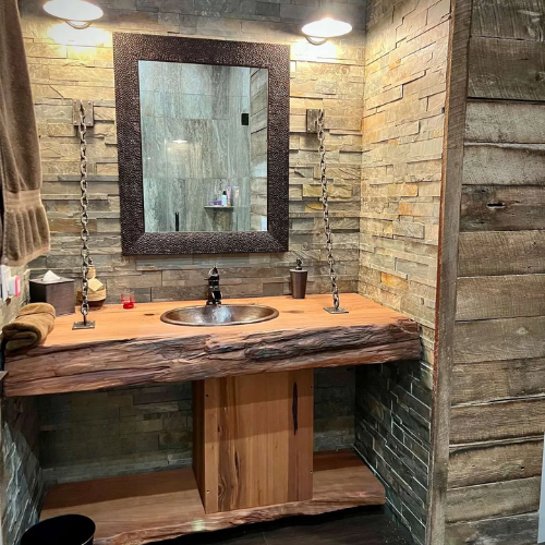 Cosy Woodland Retreat small bathroom design