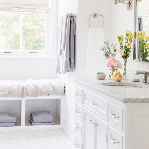Mosaic Symphony space saving bathroom design