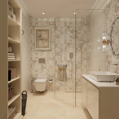 Dark Delight modern luxury small bathroom design