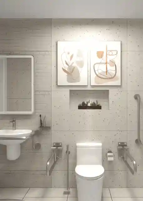Specially abled washroom design